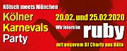 Kölner Karnevals Party 2020 im ruby Danceclub am Münchner Stachus: Kölsch meets München 